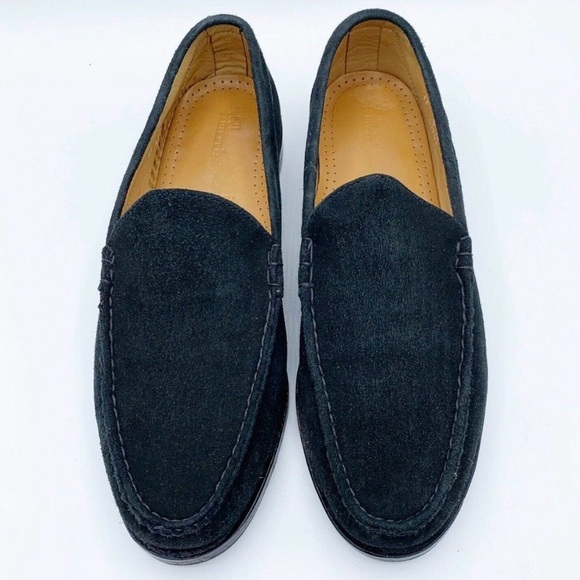 Allen Edmonds Keene Loafers Suede Leather Slip on Black Size 10D main image 4